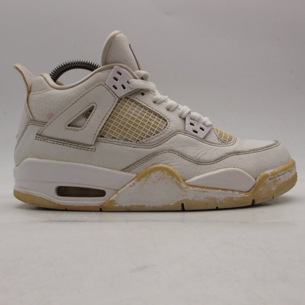 Nike Air Jordan 4 408452-100 Youth 6 Women's 7.5 White Basketball Sneakers